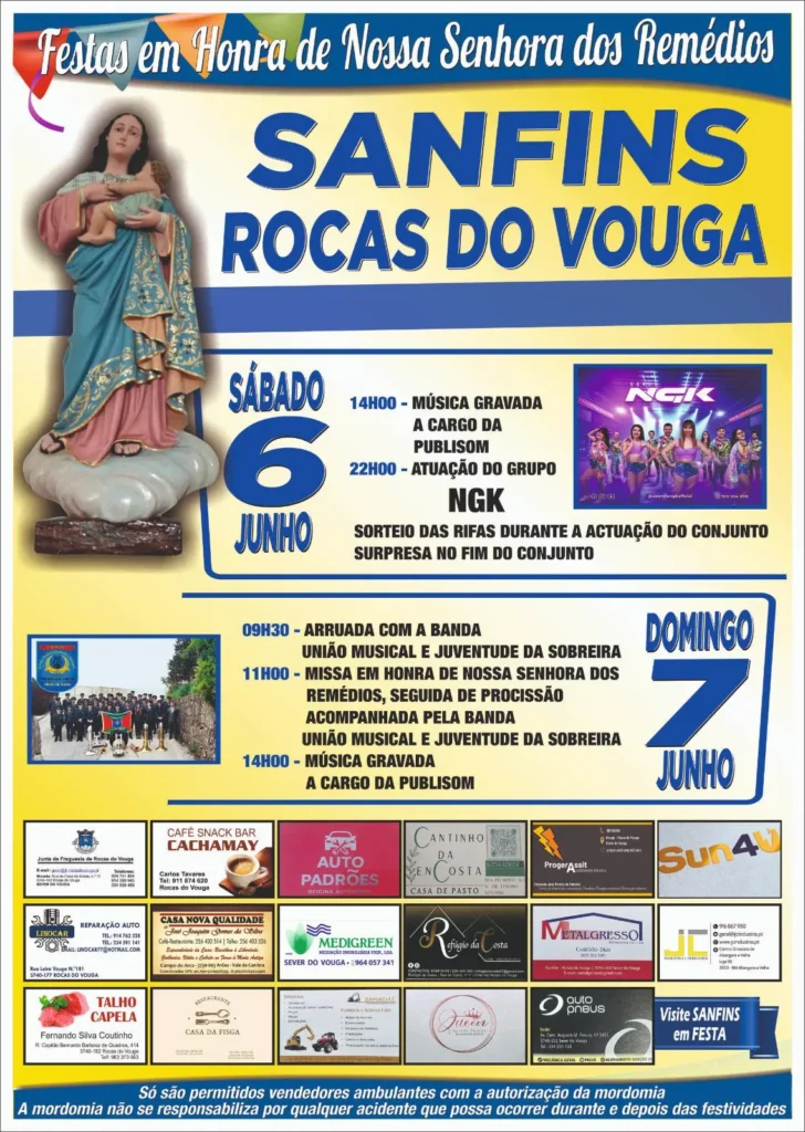 Festas de Rocas do Vouga (Senhora dos Remédios) 2026