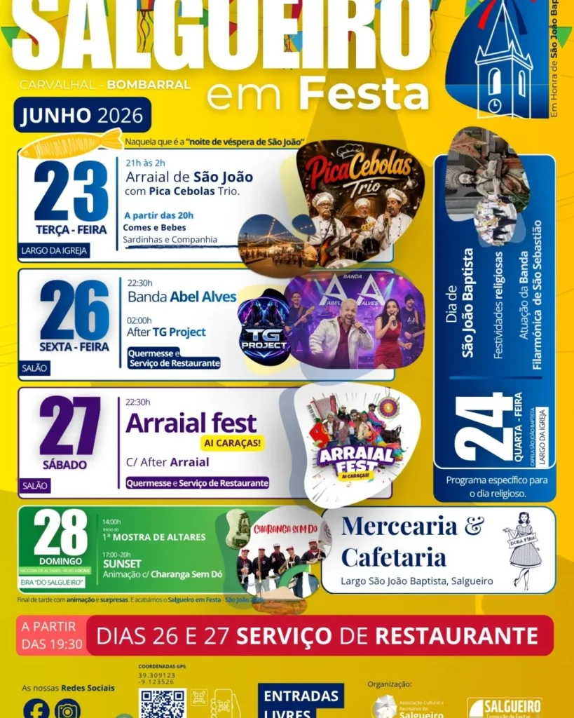 Festas de Salgueiro, Bombarral (São João) 2026