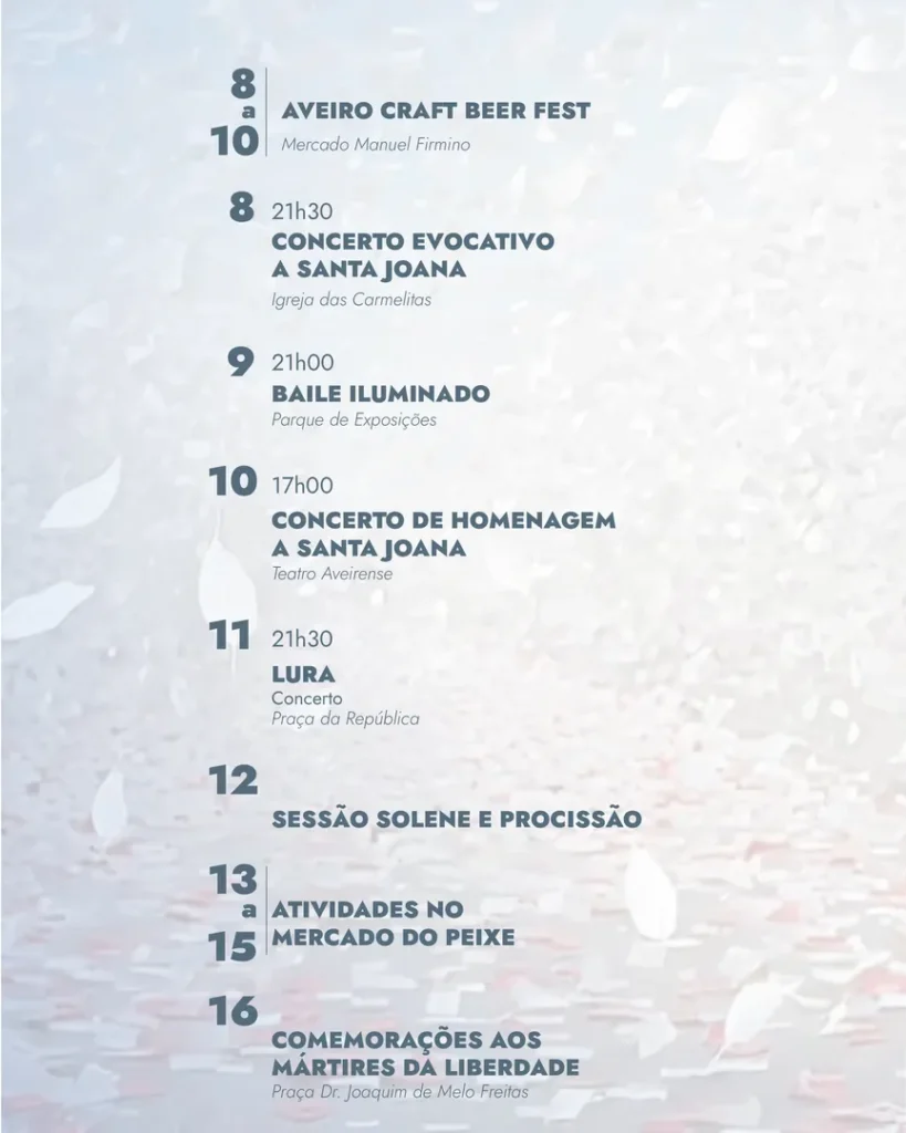 Festas de Aveiro (Santa Joana) 2026