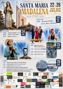 Festas Santa Maria Madalena 2026 em Madalena