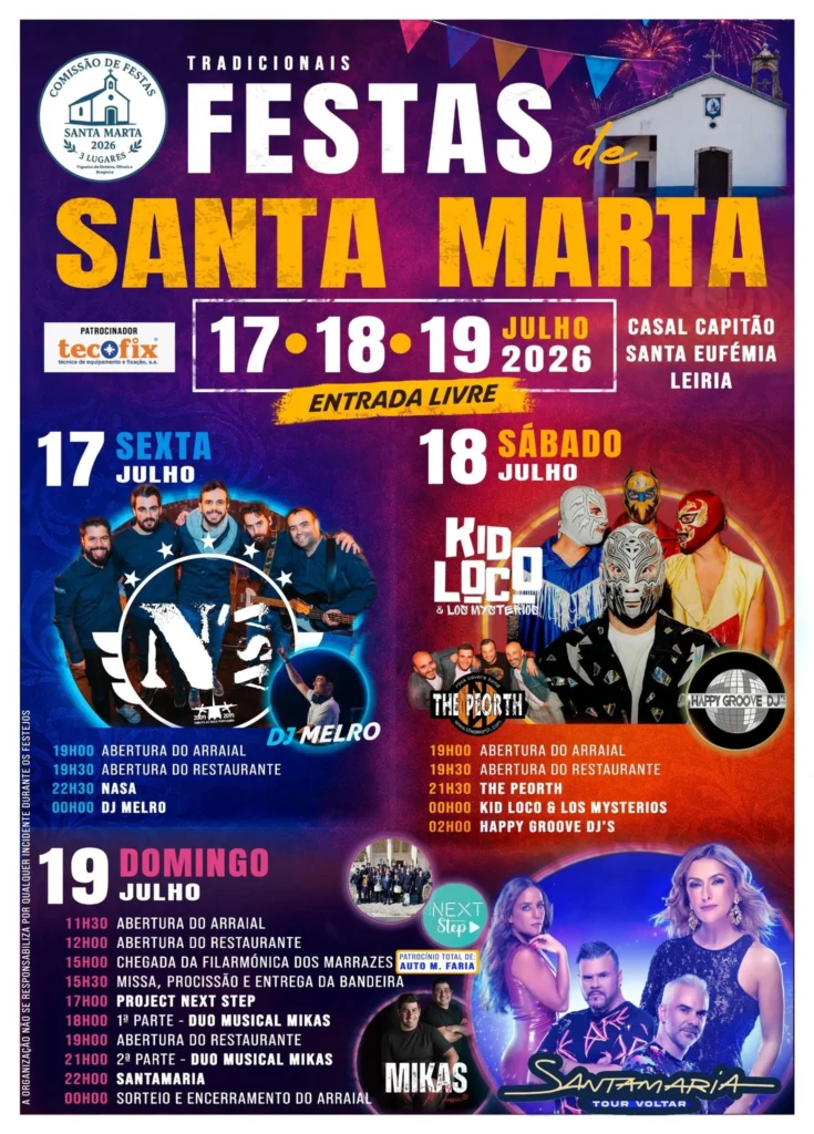 Festas de Santa Eufémia, Leiria (Santa Marta) 2026