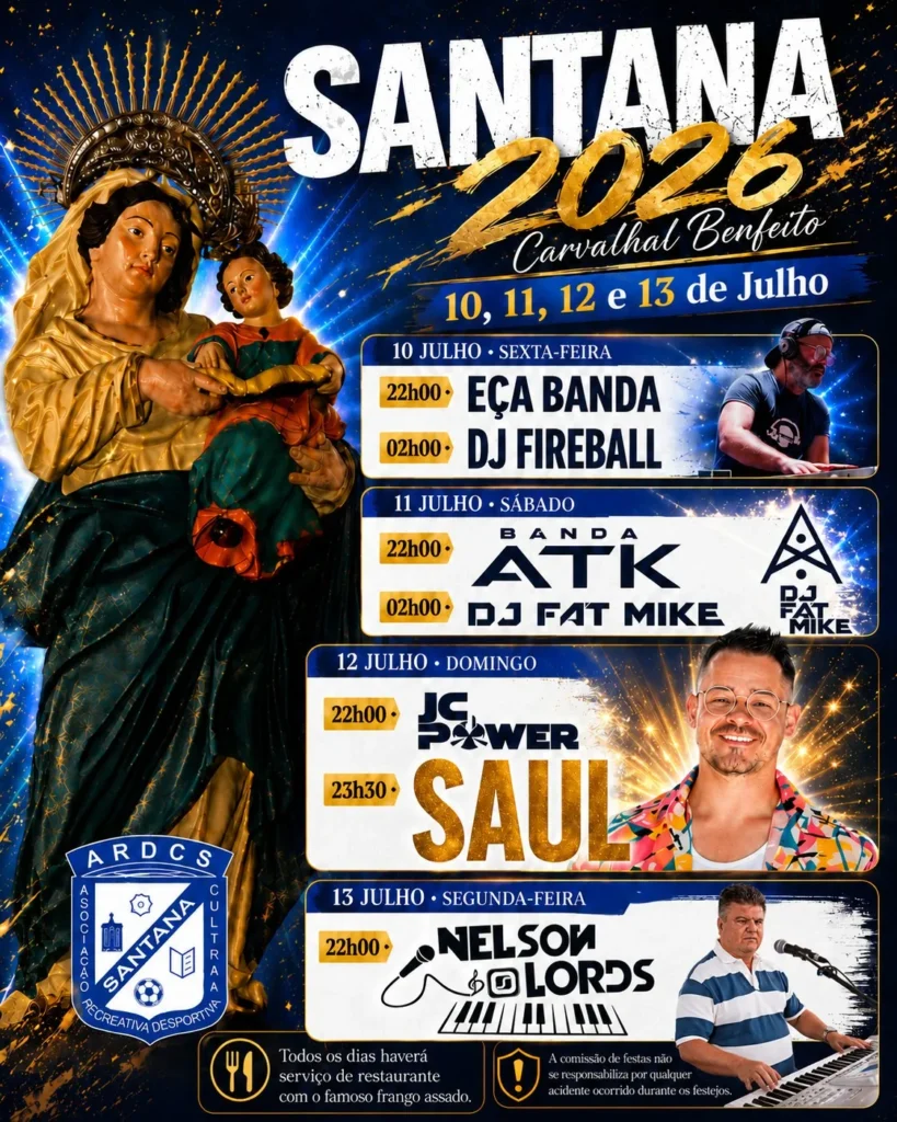 Festas de Santana 2026 em Carvalhal Benfeito
