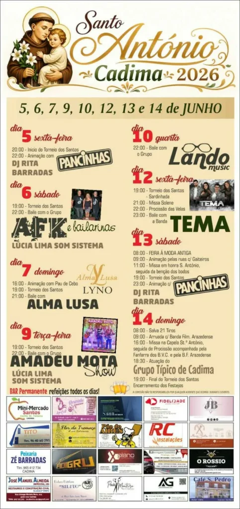 Festas de São Martinho, Orgens (Senhor da Agonia) 2026