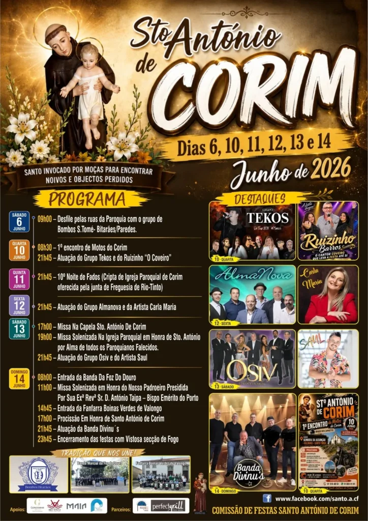 Festas de Corim (Santo António) 2026