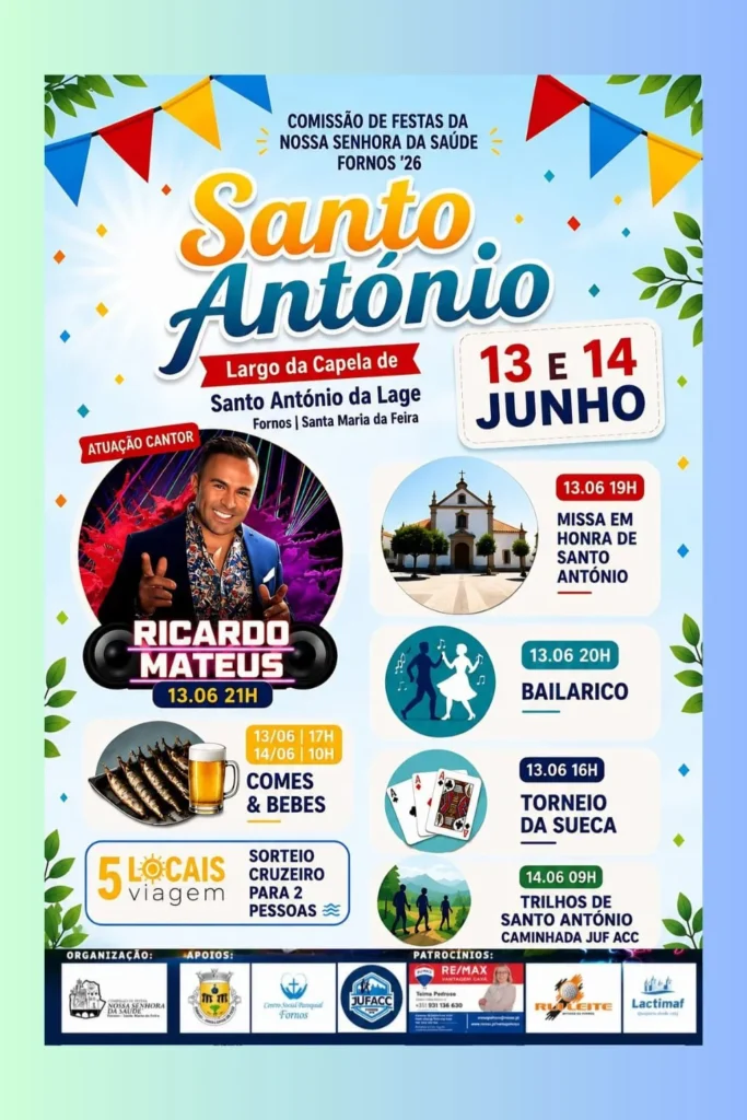 Festas de Fornos, Santa Maria da Feira (Santo António) 2026