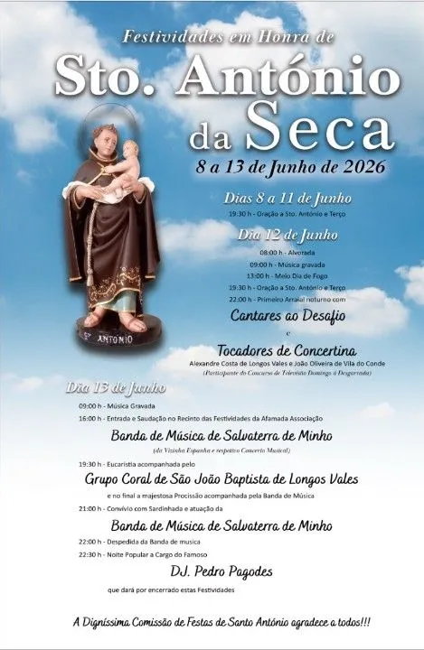 Festas de Longos Vales (Santo António) 2026