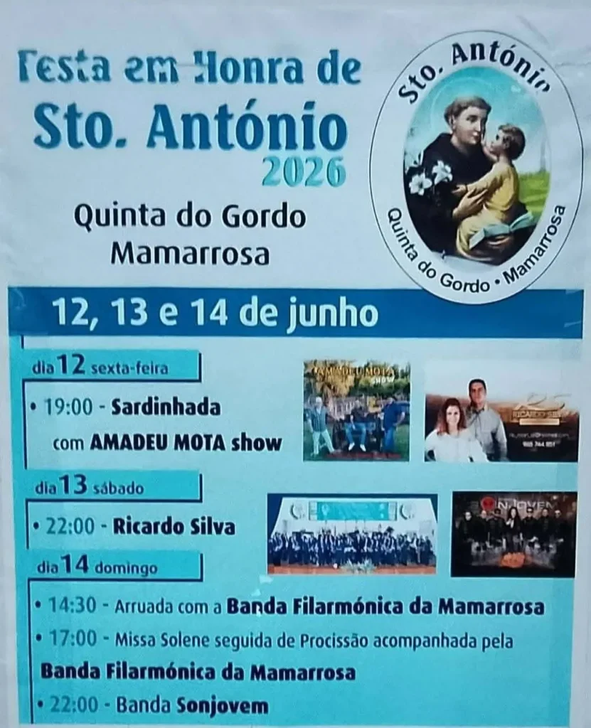 Festas de Mamarrosa (Santo António) 2026