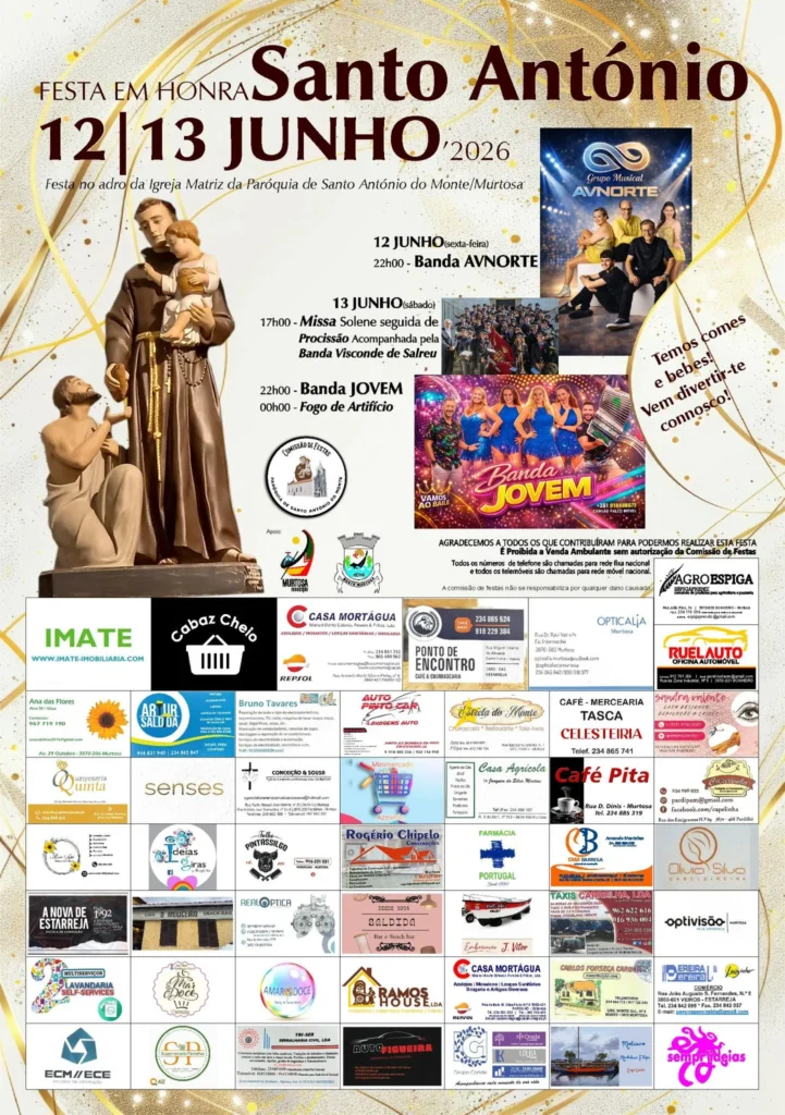 Festas de Santo António do Monte, Murtosa (Santo António) 2026