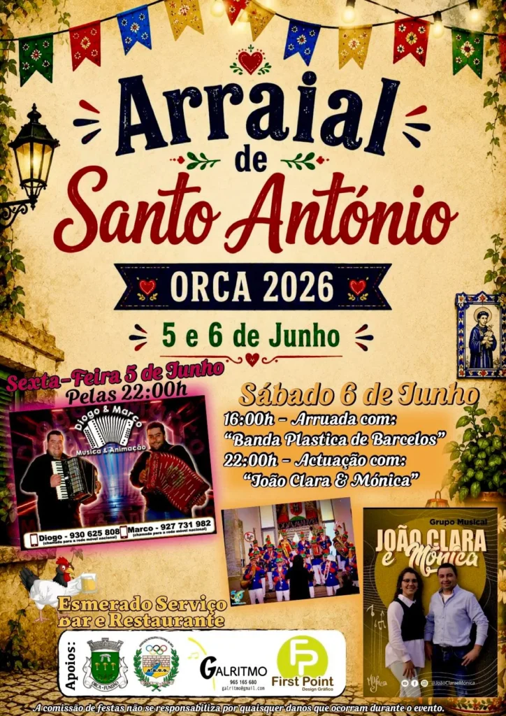 Festas de Orca, Fundão (Santo António) 2026