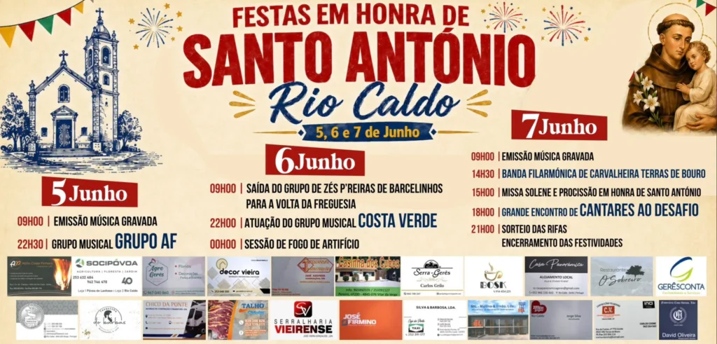 Festas de Rio Caldo (Santo António) 2026