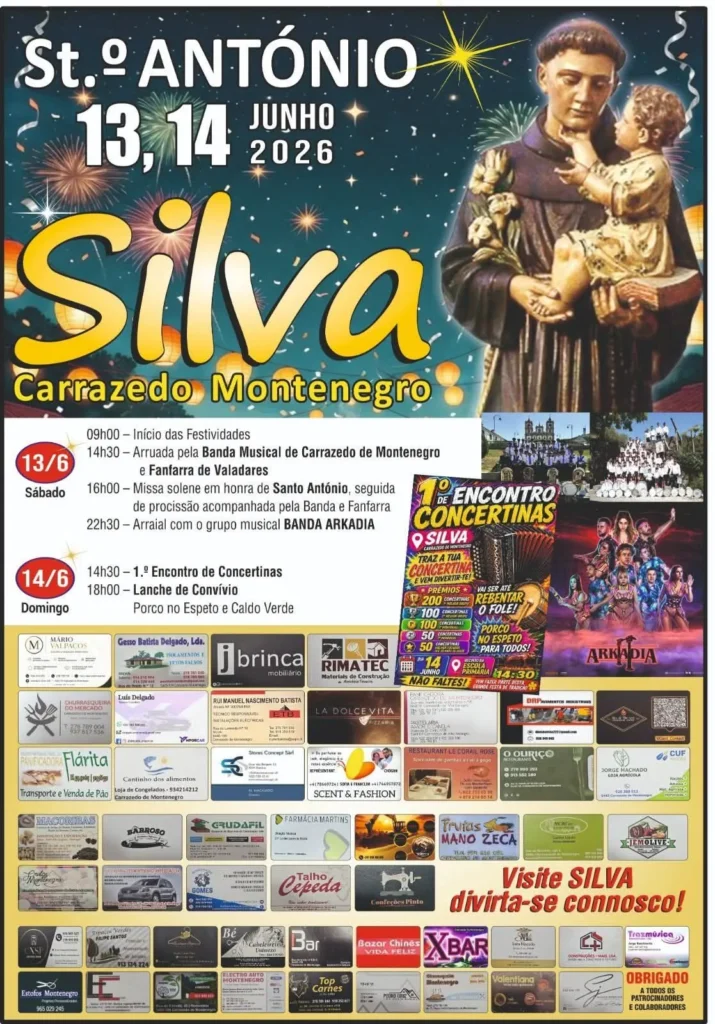 Festas de Silva, Carrazedo Montenegro (Santo António) 2026
