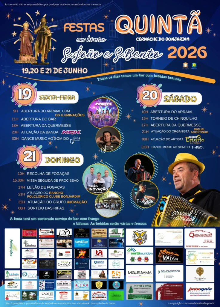 Festas de Quintã, Cernache de Bonjardim (São João) 2026