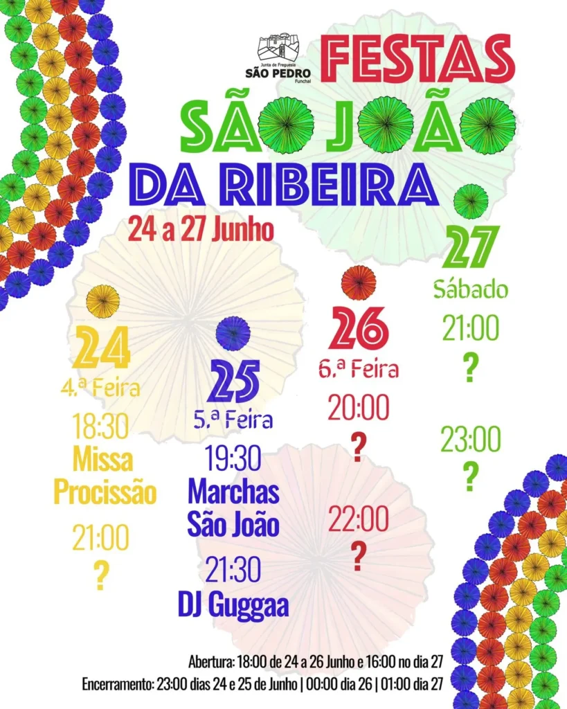 Festas de São Pedro, Funchal (São João da Ribeira) 2026