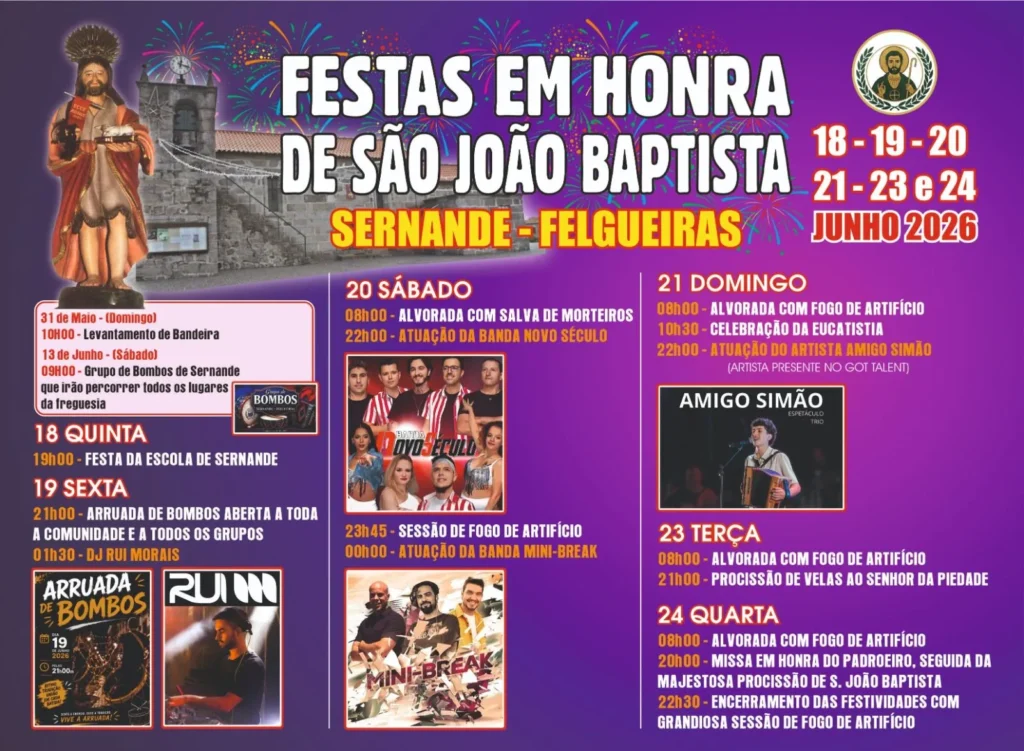 Festas de Sernande, Felgueiras (São João) 2026