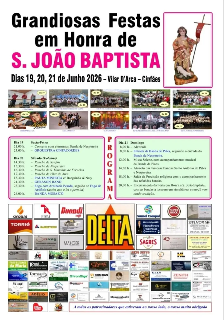 Festas de Vilar de Arca, Cinfães (São João) 2026