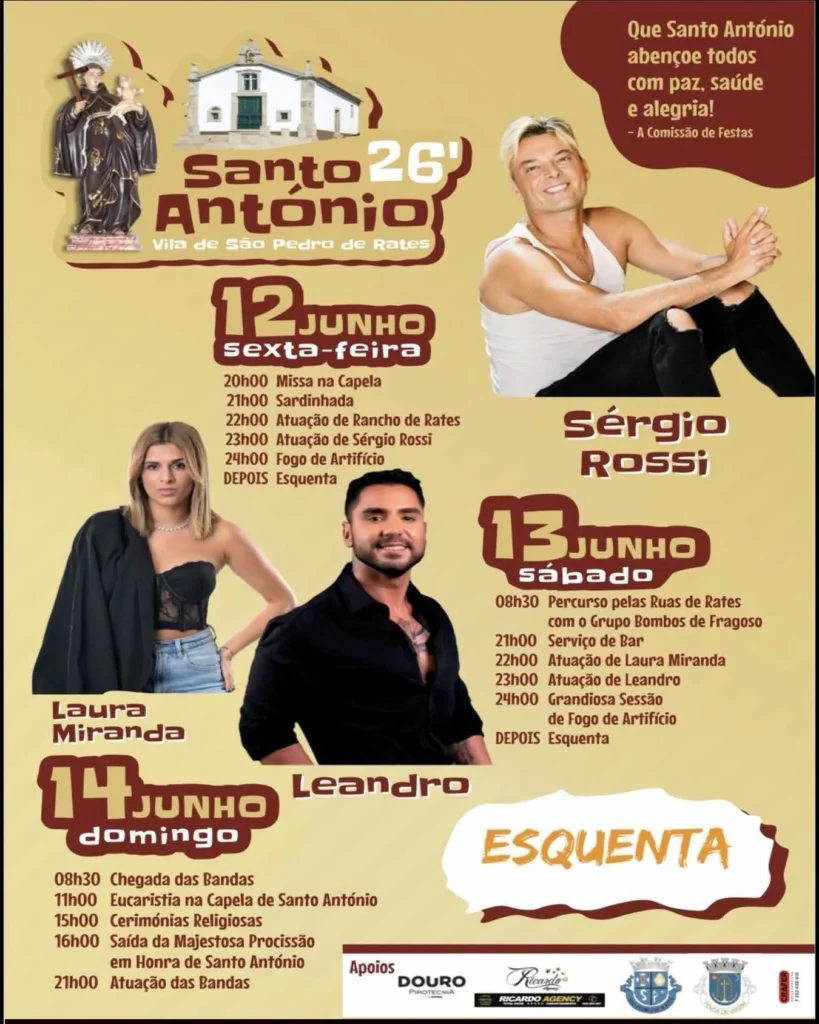 Festas de São Pedro de Rates (Santo António) 2026