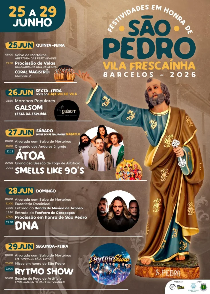 Festas de Vila Frescaínha, Barcelos (São Pedro) 2026