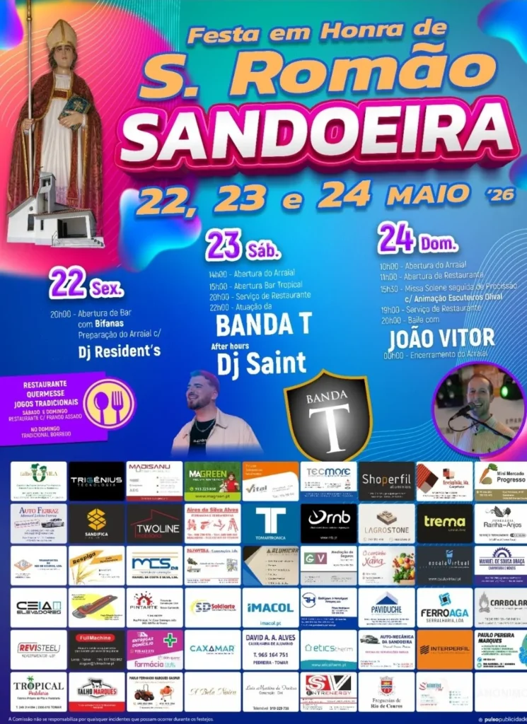 Festas de Sandoeira, Rio de Couros (São Romão) 2026