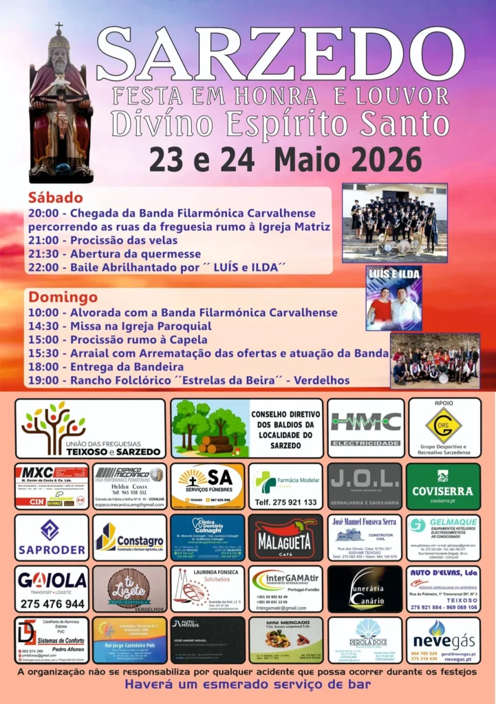 Festas de Sarzedo (Divíno Espírito Santo) 2026