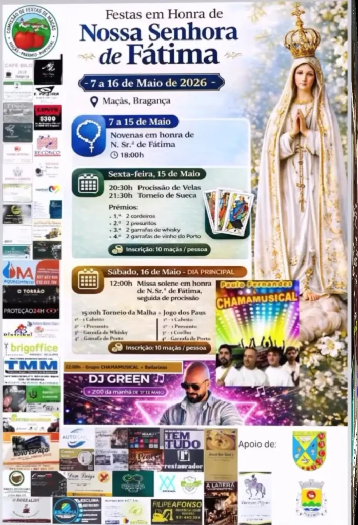 Festas de Maçãs, Bragança (Senhora de Fátima) 2026