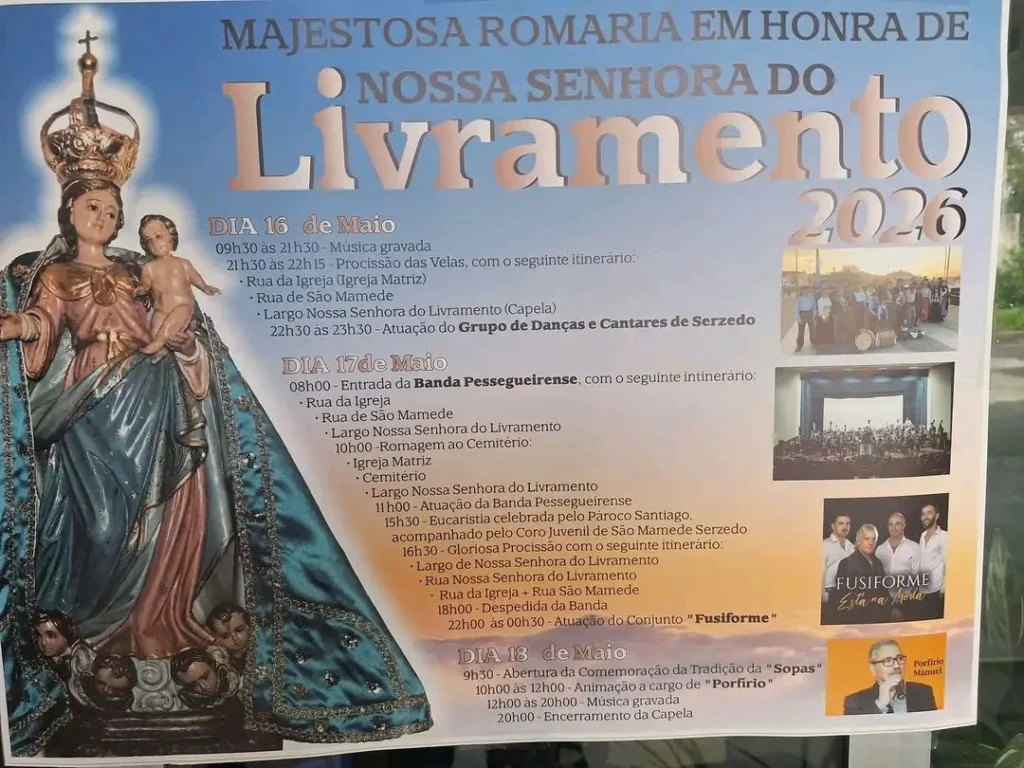 Festas de Serzedo (Senhora do Livramento) 2026