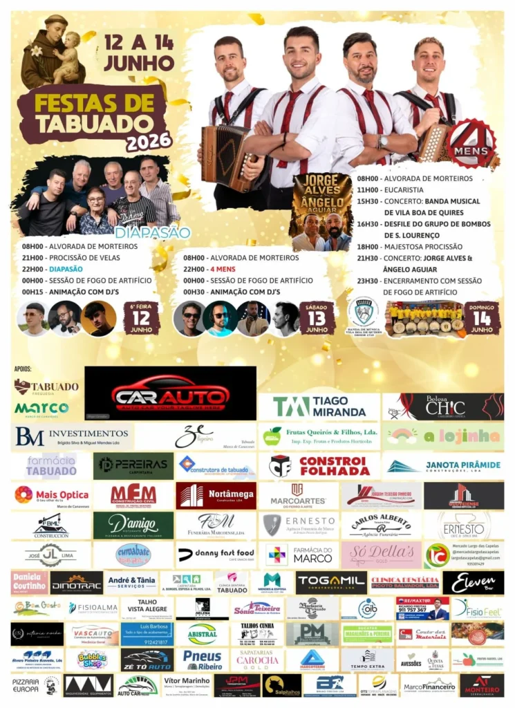 Festas de Tabuado, Marco de Canaveses (Santo António) 2026