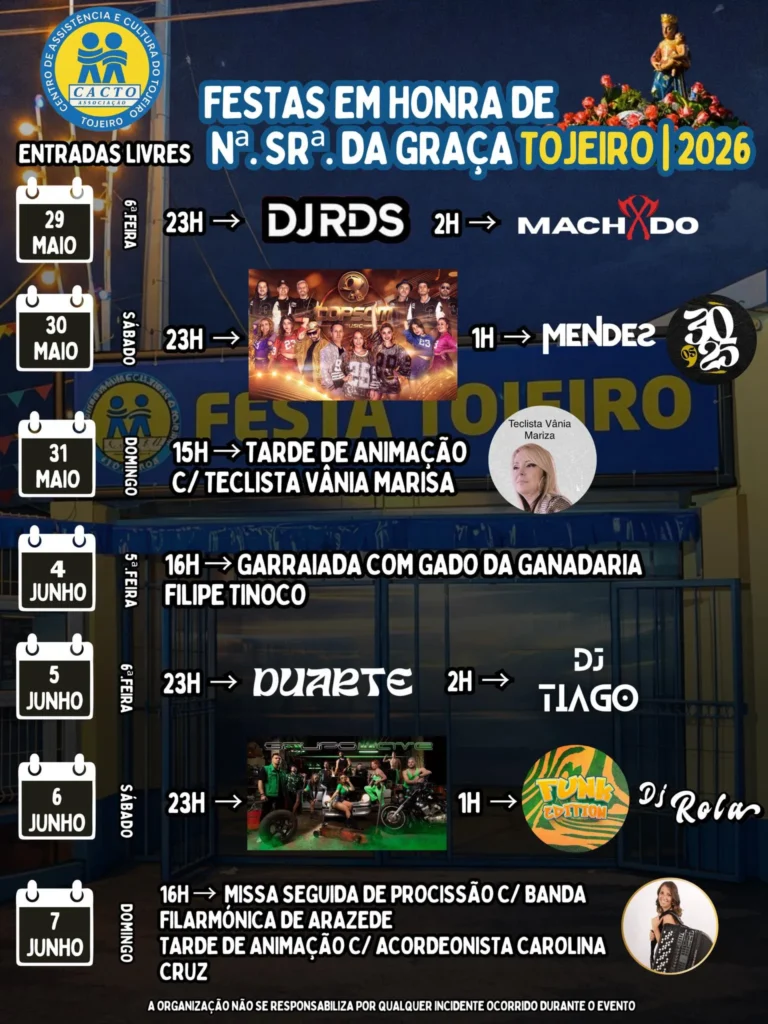 Festas de Tojeiro (Senhora da Graça) 2026