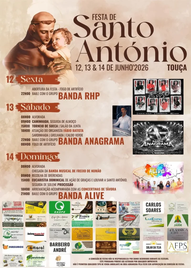 Festas de Touça (Santo António) 2026
