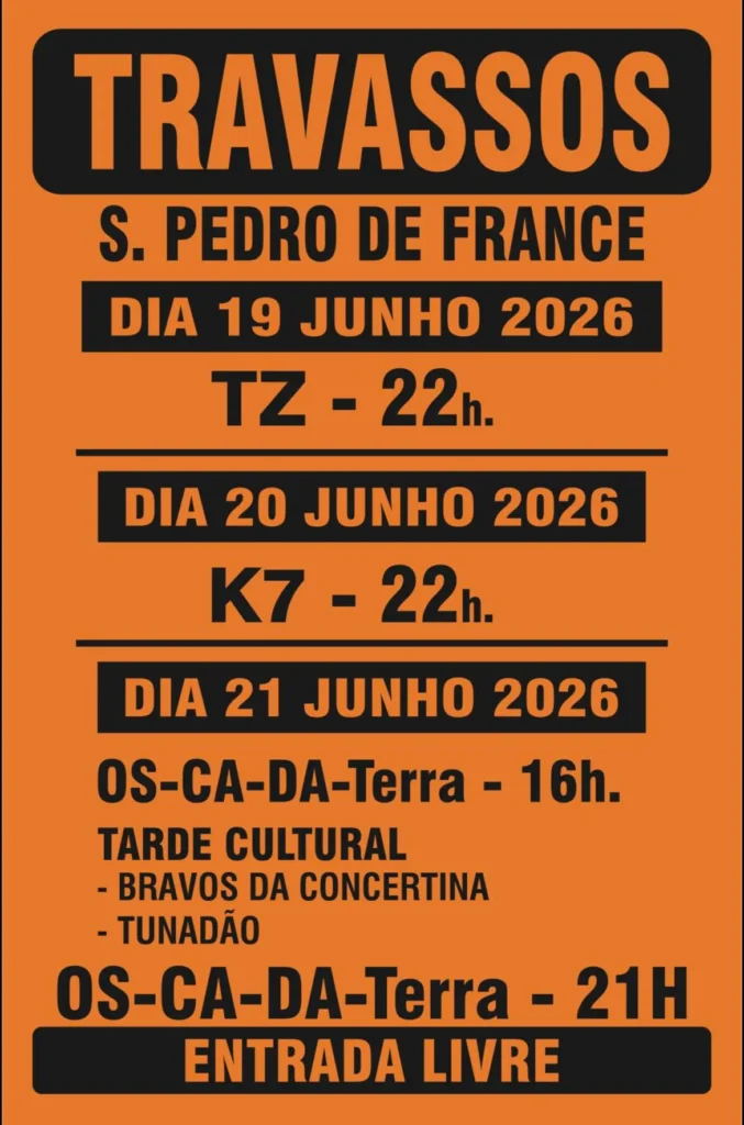 Festas de Travassos, São Pedro de France 2026