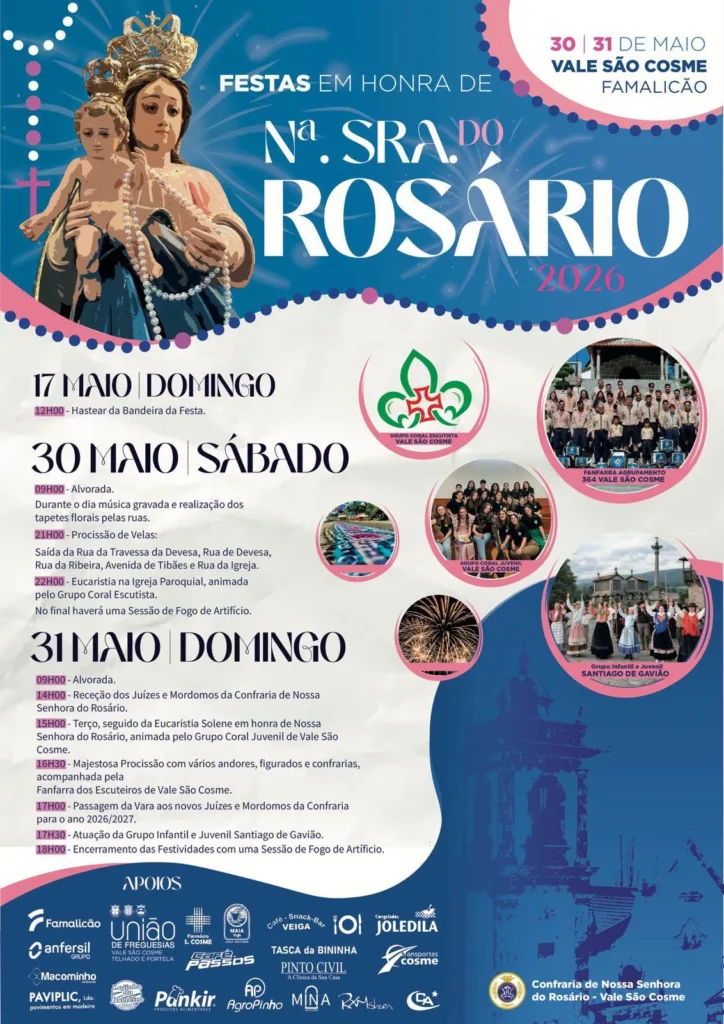 Festas de Vale São Cosme (Senhora do Rosário) 2026