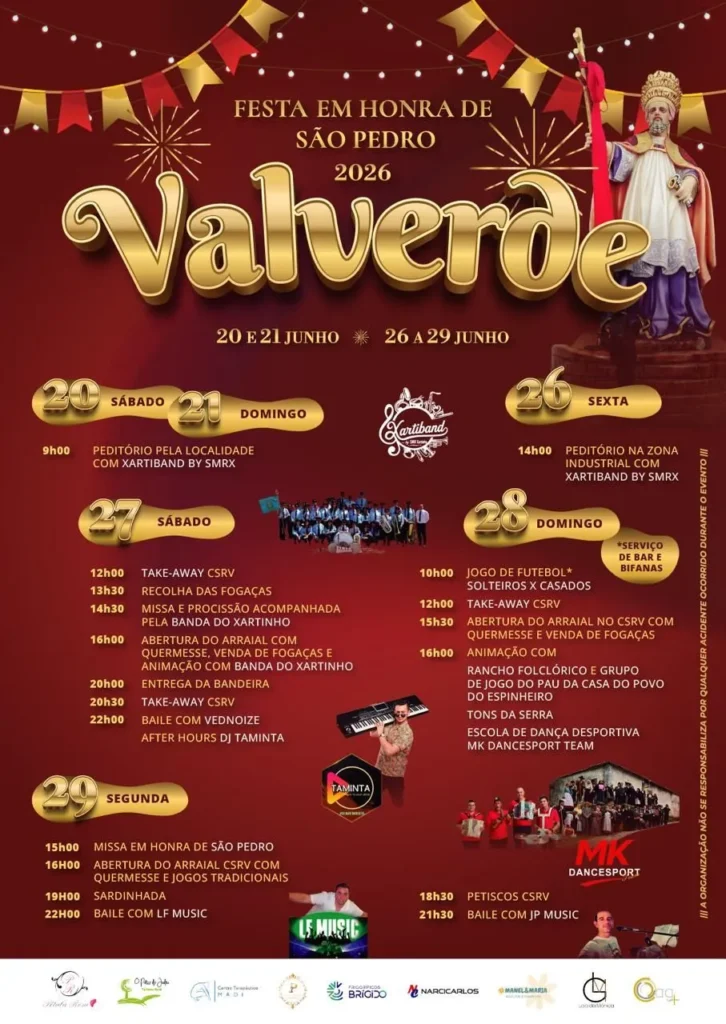 Festas de Valverde (São Pedro) 2026