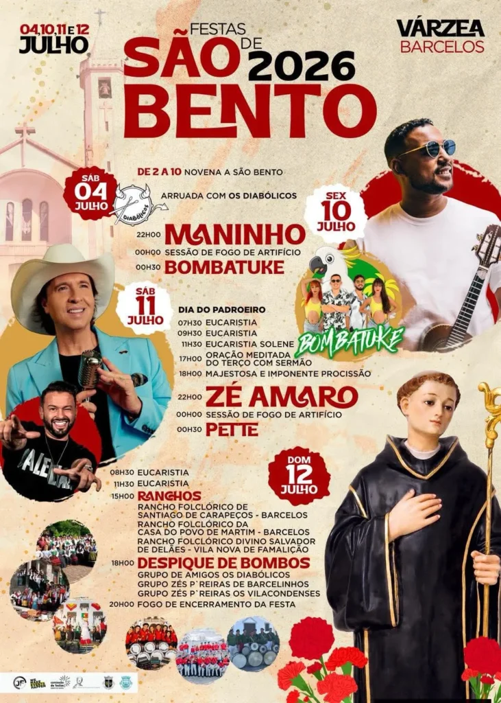 Festas de Várzea, Barcelos (São Bento) 2026