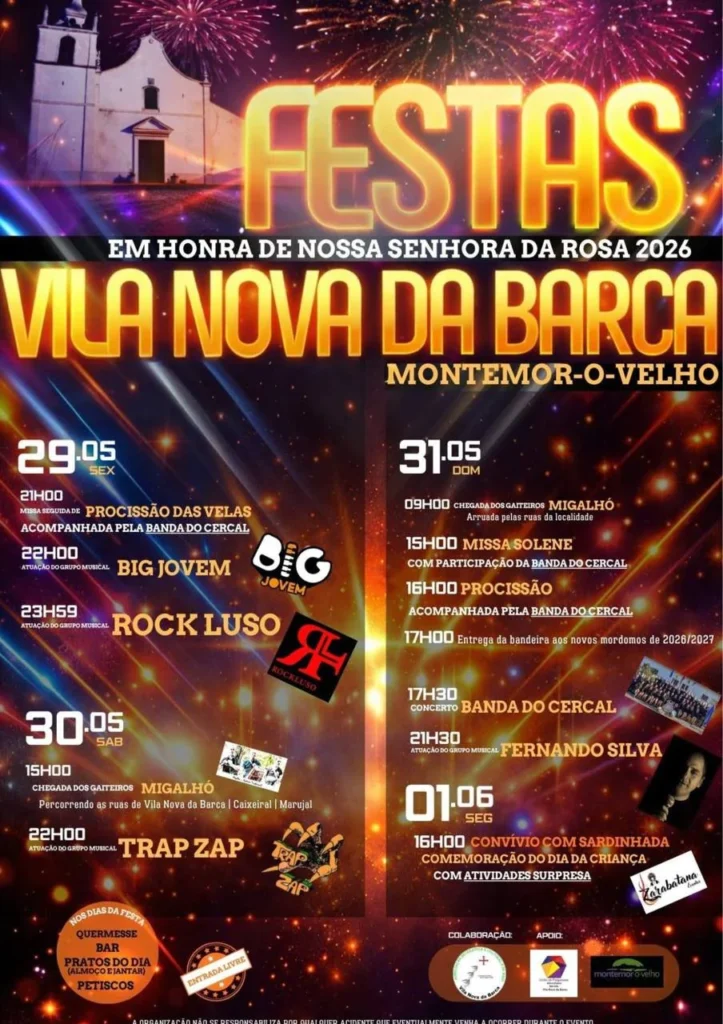 Festas de Vila Nova da Barca (Senhora da Rosa) 2026