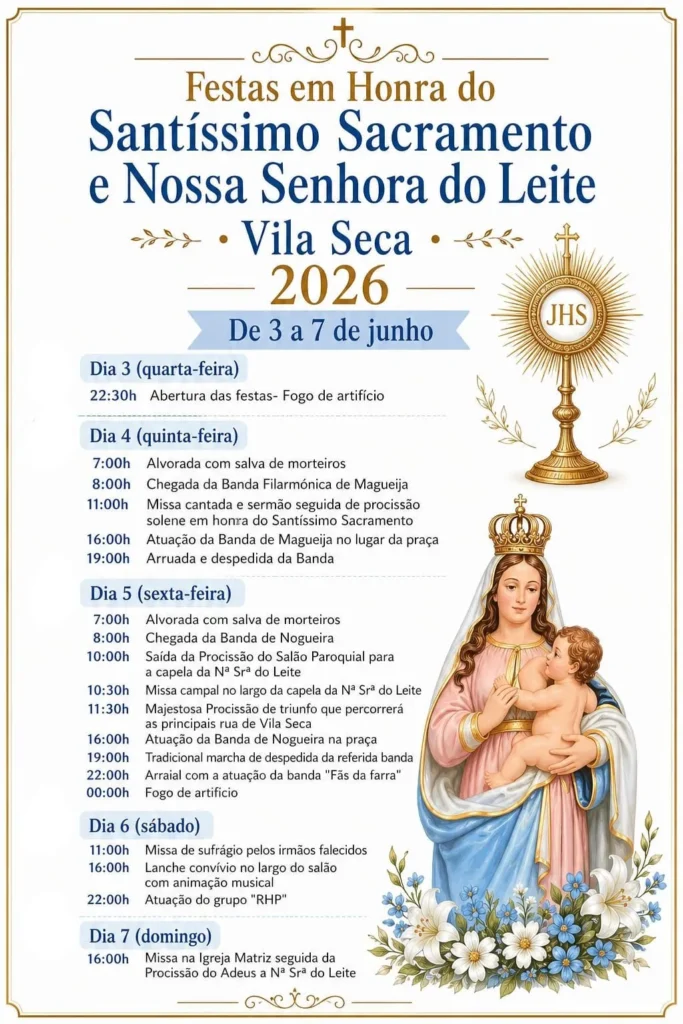 Festas de Vila Seca (Santissimo Sacramento) 2026