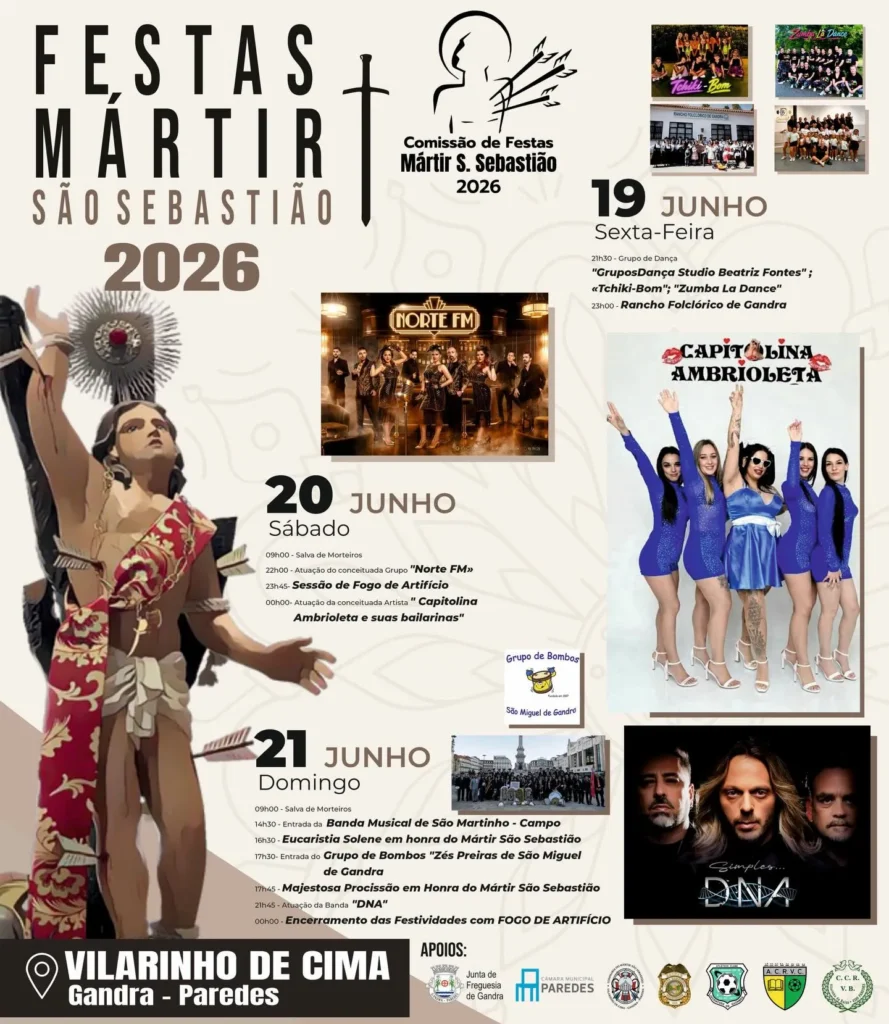 Festas de Vilarinho de Cima, Paredes (São Sebastião) 2026