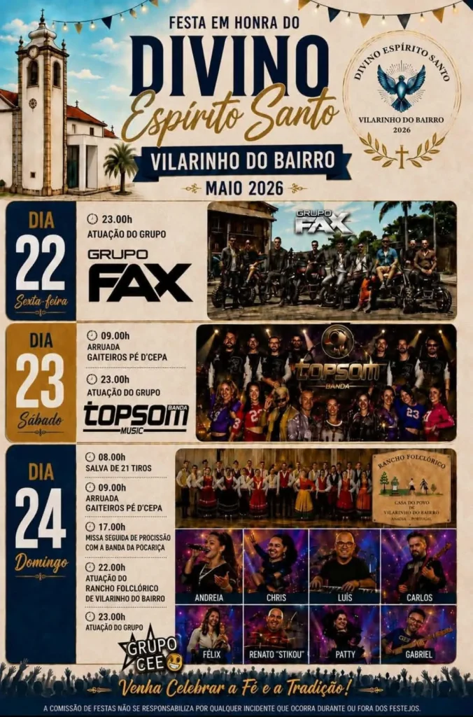 Festas de Vilarinho do Bairro (Divino Espírito Santo) 2026