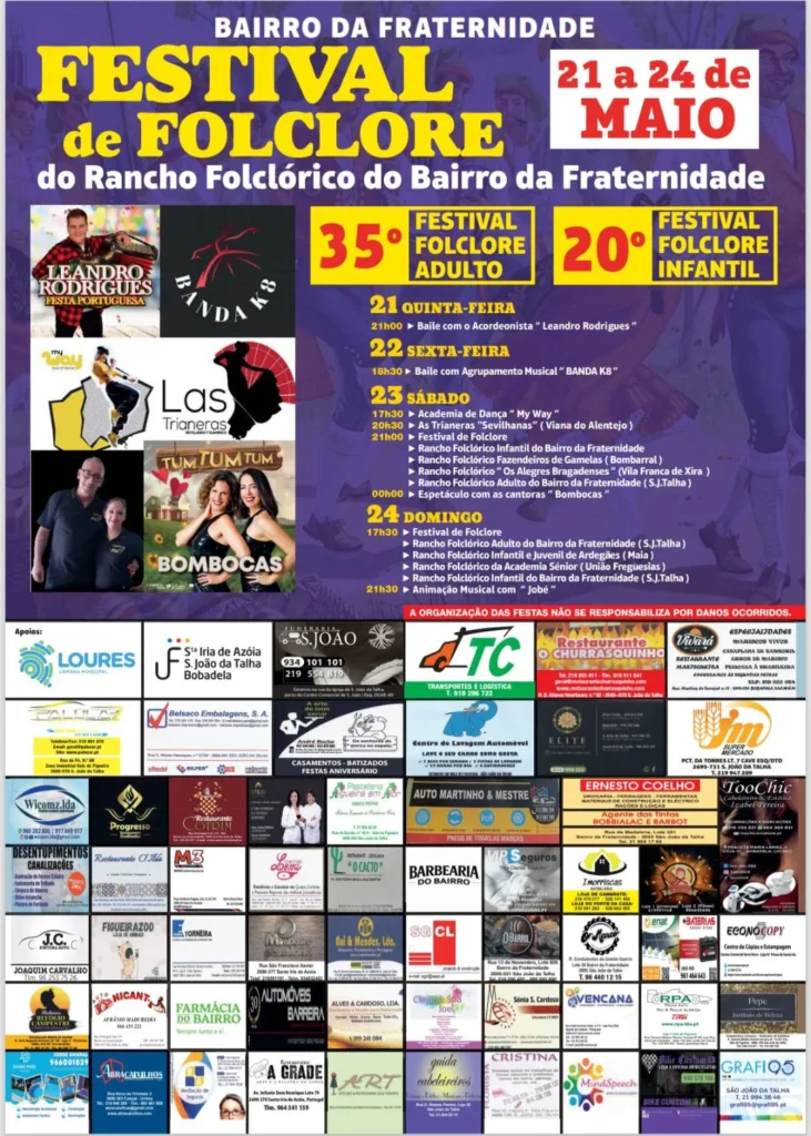 Festival de Folclore do Bairro da Fraternidade 2026 em Santa Iria da Azóia