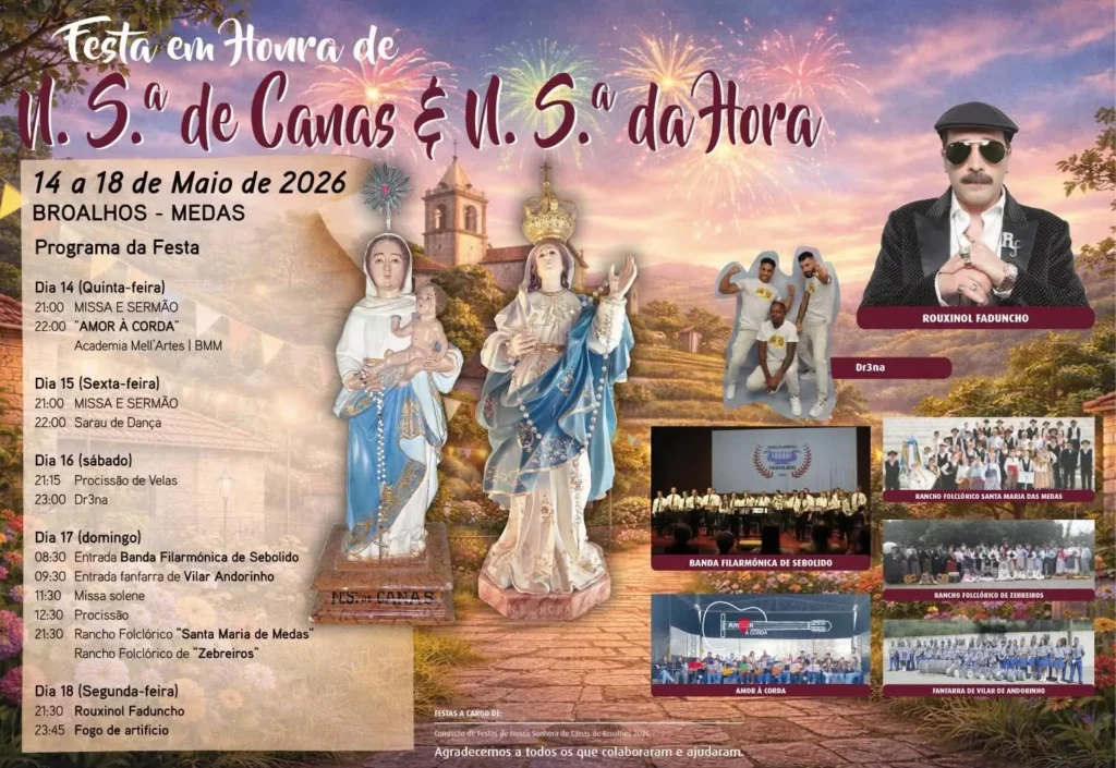 Festas de Broalhos, Medas (Senhora de Canas) 2026