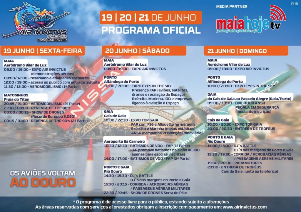 Air Invictus 2026 no Porto