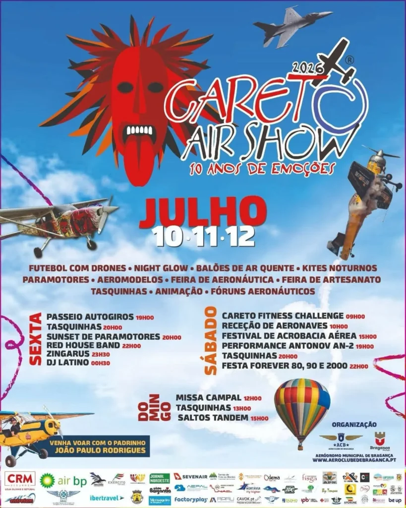 Careto Air Show 2026 em Bragança