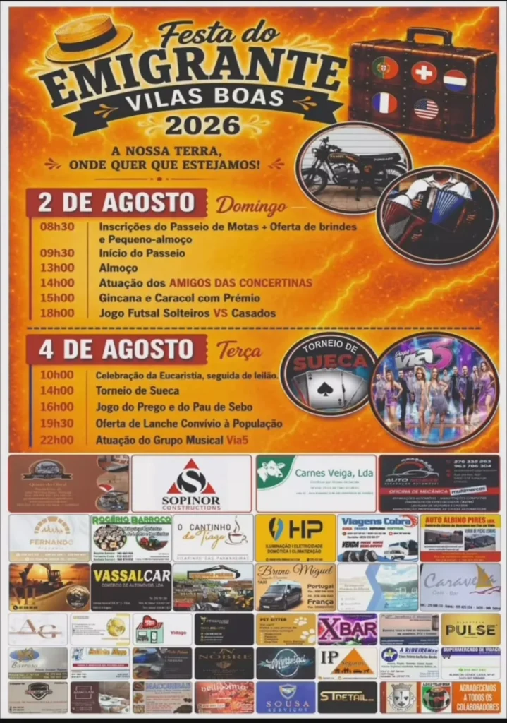 Festas de Vilas Boas (Emigrante) 2026