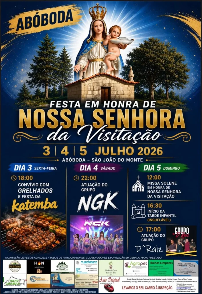 Festas de Abóboda, São João do Monte (Senhora da Visitação) 2026