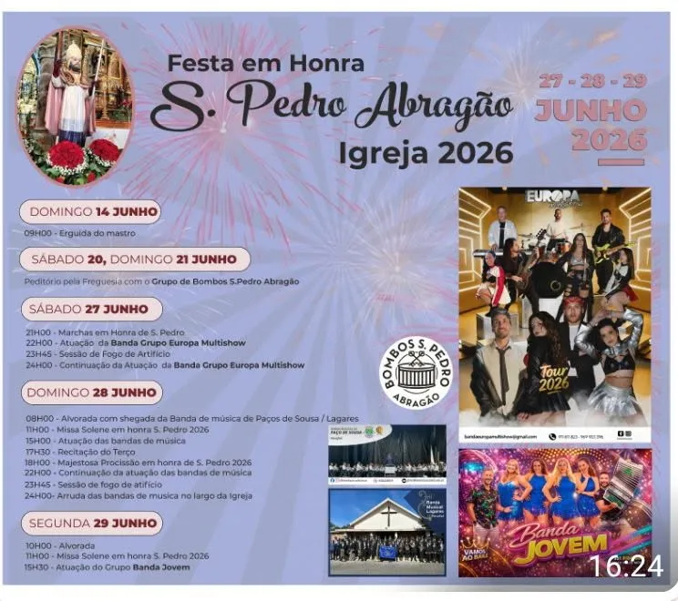Festas de Abragão (São Pedro) 2026