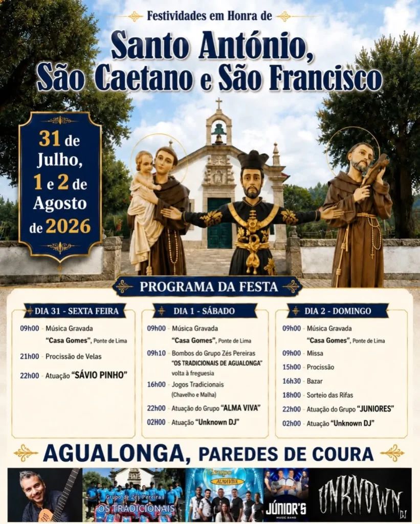 Festas de Agualonga, Paredes de Coura (Santo António) 2026