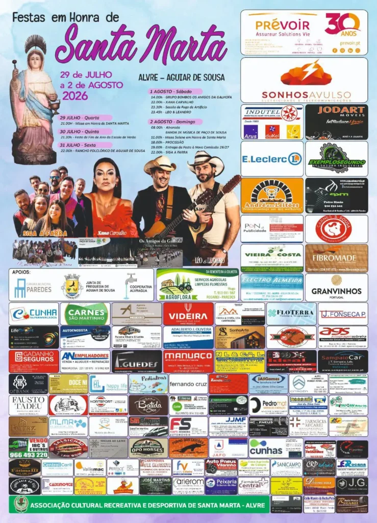 Festas de Alvre, Aguiar de Sousa (Santa Marta) 2026
