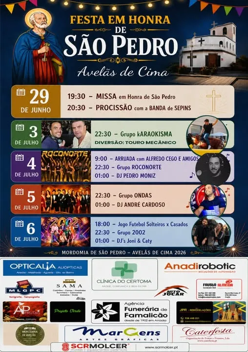 Festas de Avelãs de Cima (São Pedro) 2026