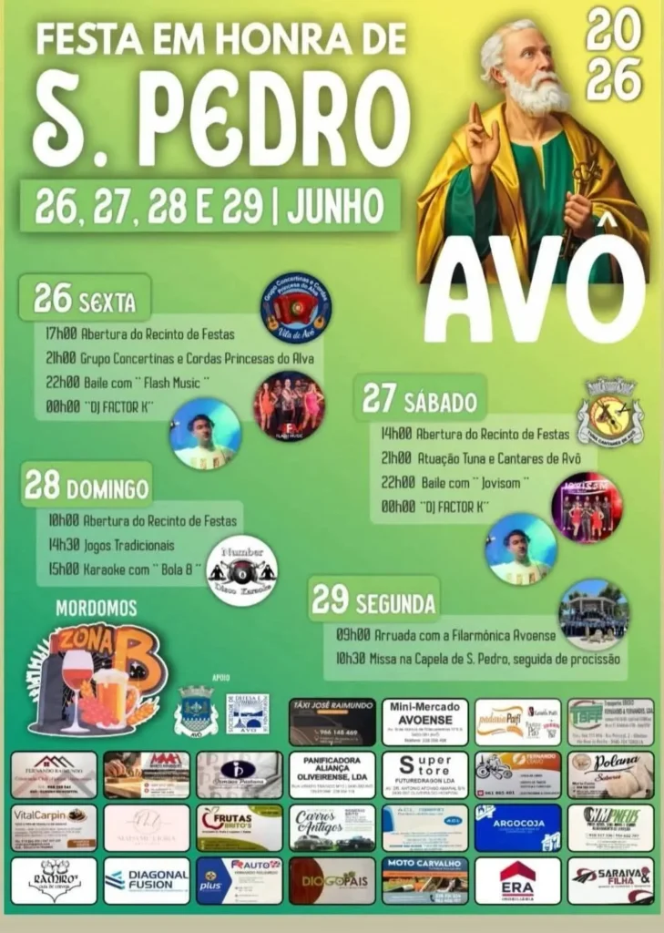 Festas de Avô (São Pedro) 2026