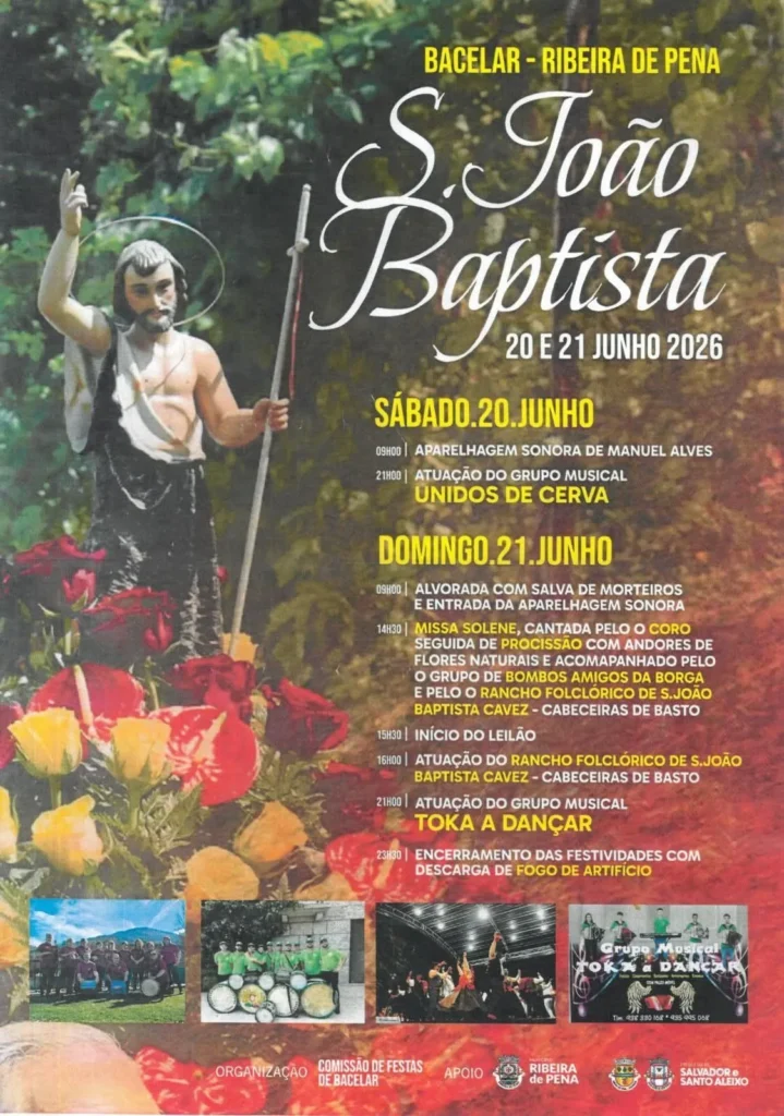Festas de Bacelar, Ribeira de Pena (São João) 2026