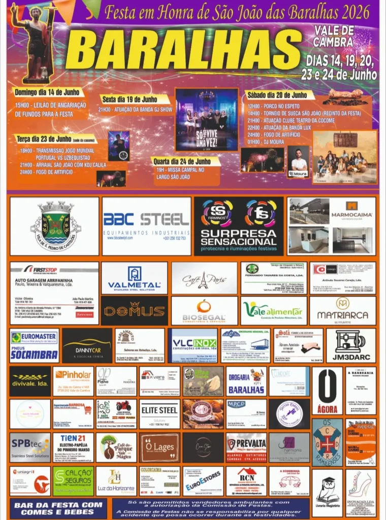 Festas de Baralhas, Vale de Cambras (São João) 2026