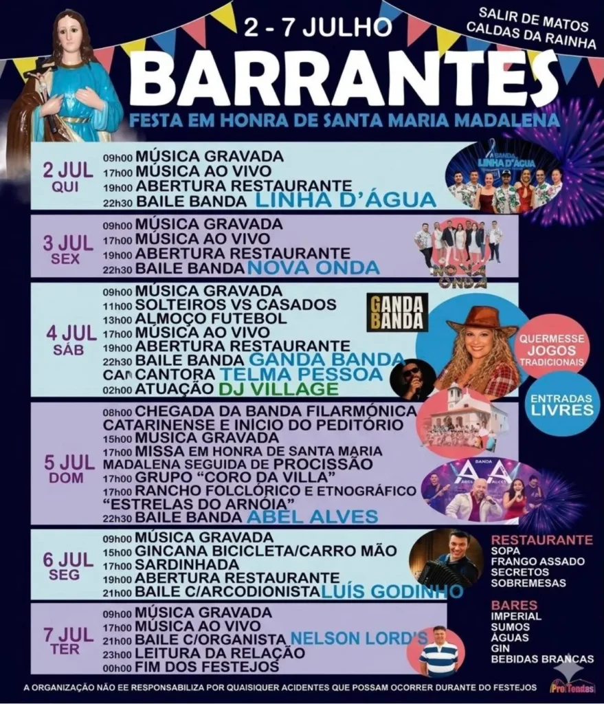 Festas de Barrantes (Santa Maria Madalena) 2026